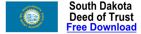 Free Deed of Trust South Dakota
